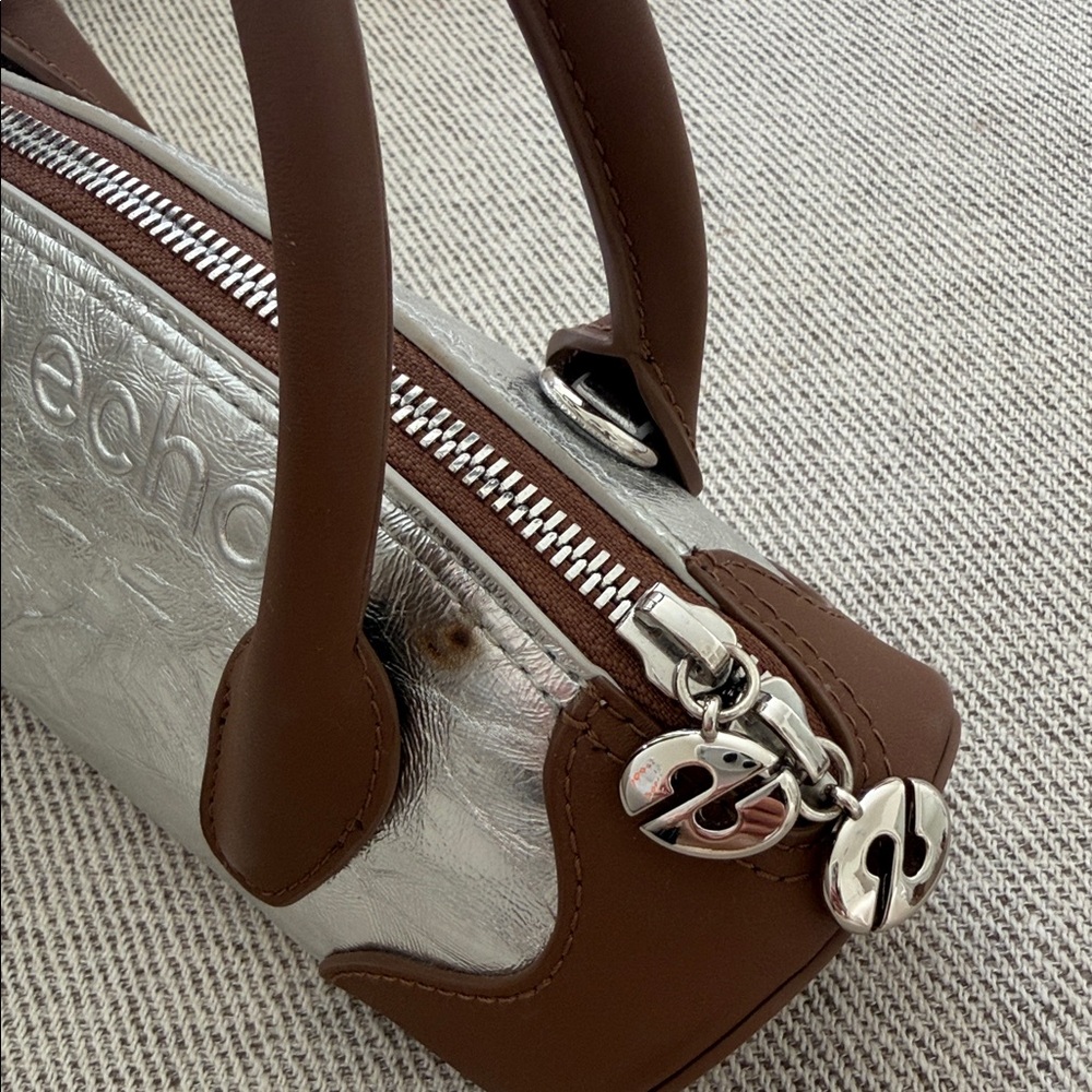 Silver and Brown Shoulder Bag - Picture 2 of 4